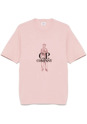 C.P. Company logo-embroidered T-shirt - Pink