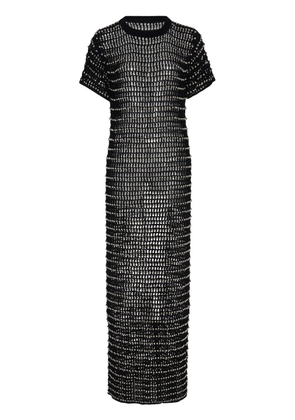 Rosetta Getty beaded crochet maxi dress - Black