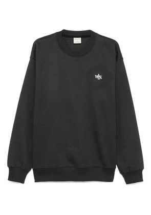 WALK IN PARIS logo-embroidered sweatshirt - Black