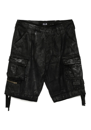 P.L.N. leather shorts - Black