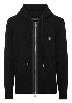 Billionaire knitted wool hoodie - Black
