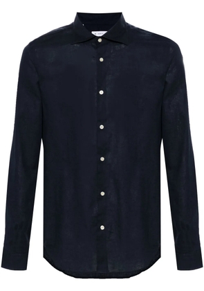 Manuel Ritz logo-embroidered long-sleeves shirt - Blue