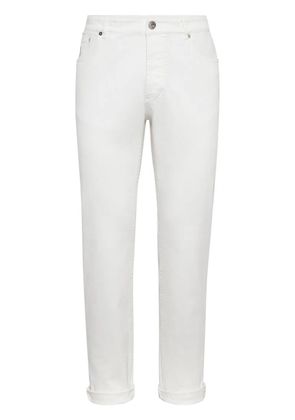 Brunello Cucinelli straight-leg denim jeans - White