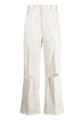 Undercover distressed straight-leg trousers - Grey