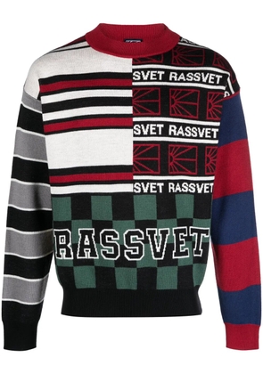 RASSVET intarsia-knit wool-blend jumper - Black