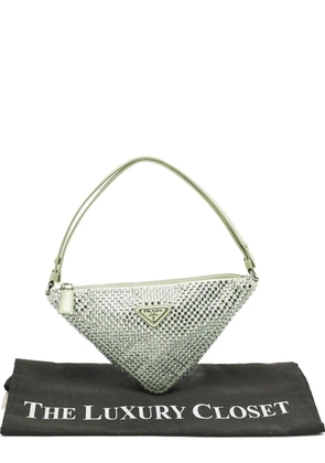 Prada Pre-Owned triangular crystal shoulder bag - Green