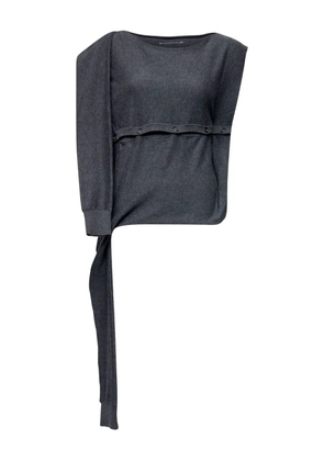 MM6 Maison Margiela button-detail T-shirt - Grey