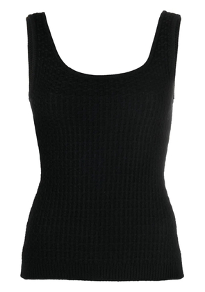 Moschino round-neck virgin wool top - Black