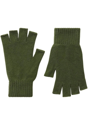 Pringle of Scotland fingerless cashmere gloves - Green
