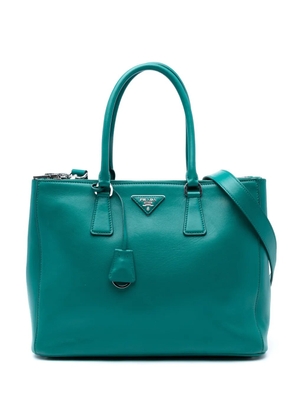 Prada Pre-Owned 2000-2025 Large City Calf Galleria Double Zip satchel - Green