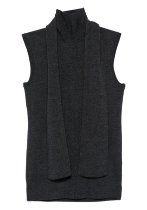 TOTEME scarf-detailing sleeveless top - Grey