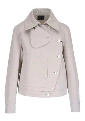 Akris asymmetric jacket - Grey
