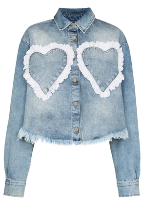Natasha Zinko heart pocket denim shirt - Blue