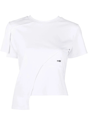 HELIOT EMIL embroidered-logo detail T-shirt - White
