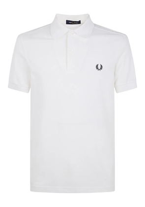 Fred Perry logo-embroidered polo shirt - White