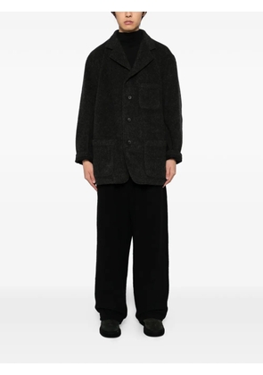 Yohji Yamamoto x MASSES herringbone wool jacket - Black