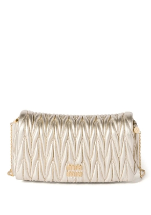 Miu Miu matelassé nappa leather mini-bag - Gold