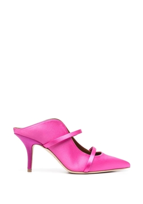 Malone Souliers satin finish pointed toe mules - Pink