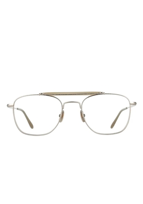 Yellows Plus Tyrone browline glasses - Silver