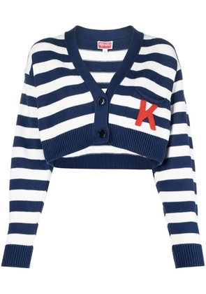 Kenzo Nautical Stripes cropped cardigan - Blue