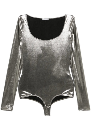 Patrizia Pepe laminated bodysuit - Gold