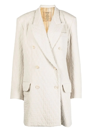 Uma Wang double-breasted tailored coat - Neutrals