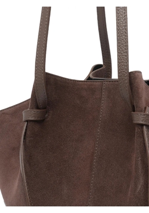 Yuzefi large Mochi suede shoulder bag - Brown