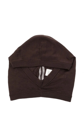 Rick Owens ribbed edge balaclava - Brown