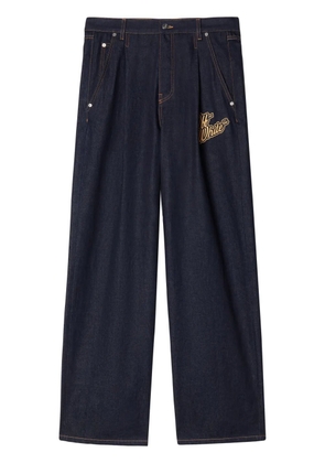 Off-White 90s logo-appliqué straight-leg jeans - Blue