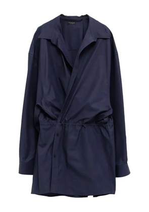 Balenciaga drawstring mini dress - Blue