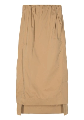 SA SU PHI Gilda step-hem midi skirt - Brown