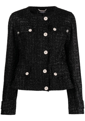 Versace Medusa Head single-breasted tweed jacket - Black