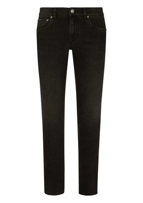 Dolce & Gabbana logo-appliqué skinny jeans - Black