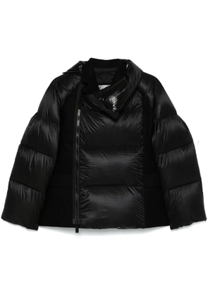 sacai wool-panels puffer jacket - Black