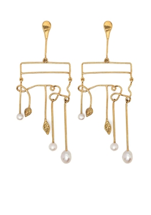 Aurelie Bidermann Sirocco freshwater pearl-embellished earrings - Gold