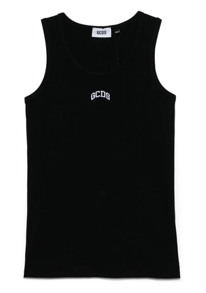 GCDS logo-embroidered tank top - Black