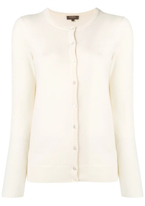 N.Peal round neck cardigan - White