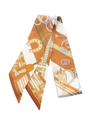 Hermès Pre-Owned 2000s Twilly Brides et Gris-Gris scarf - Orange