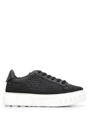 Casadei woven off-road sneakers - Black