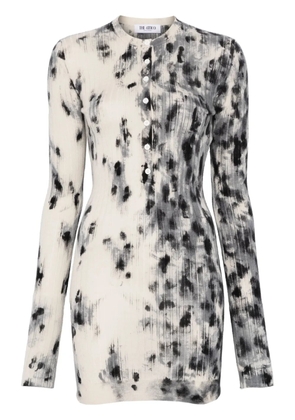 The Attico abstract-print mini dress - White