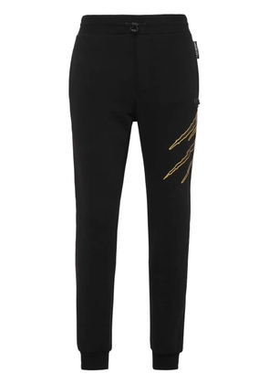 Plein Sport scratch-print track pants - Black