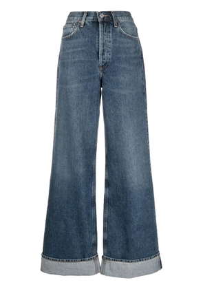 AGOLDE Dame wide-leg organic-cotton jeans - Blue