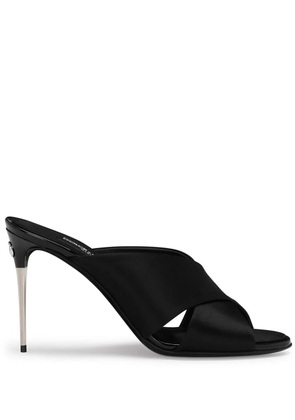 Dolce & Gabbana 85mm Keira satin sandals - Black