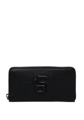 BOSS logo-embossed wallet - Black