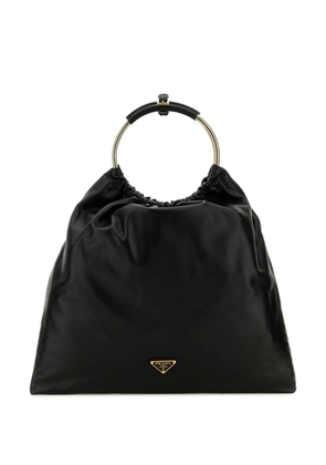 Prada triangle-logo bucket bag - Black