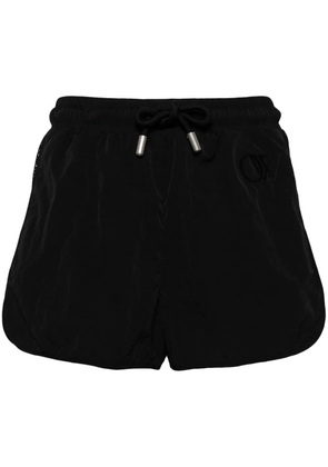 Off-White logo-embroidered track shorts - Black