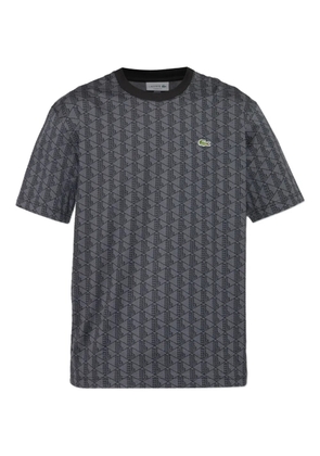 Lacoste geometric-pattern cotton T-shirt - Grey