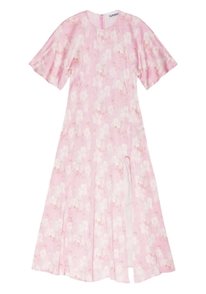 GANNI printed maxi dress - Pink