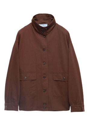 Prada Old gabardine shirt jacket - Brown