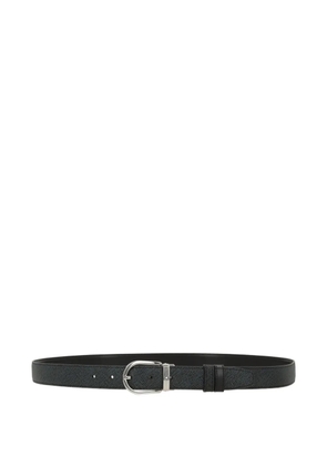 Montblanc tweed-effect reversible belt - Blue